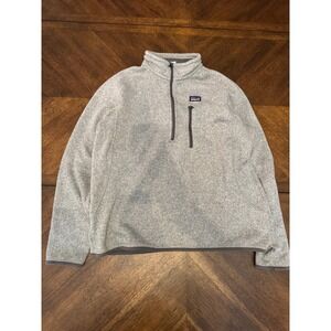 Patagonia Better Sweater Mens Large Grey 1/4 Zip Fleece Pullover Jacket |R1